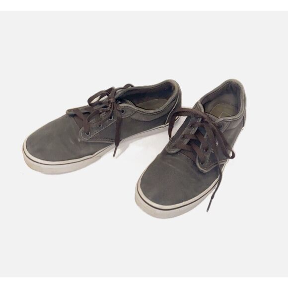 Vans Unisex Sneakers Low Top Shoes Grey Atwood Pewter Skate Yth 7 Womens 39/8.5 - Picture 2 of 11